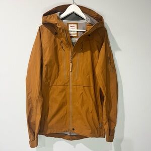 FjallRaven Keb Eco Shell Jacket Chestnut Mens Size Small Trekking/Hiking/Outdoor